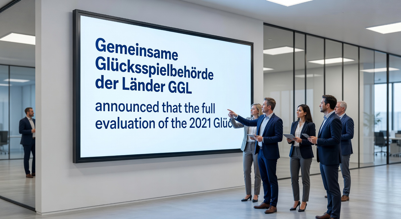 Symbolbild eines Online-Spielautomaten mit EU-Flagge und deutschem Verbotsschild