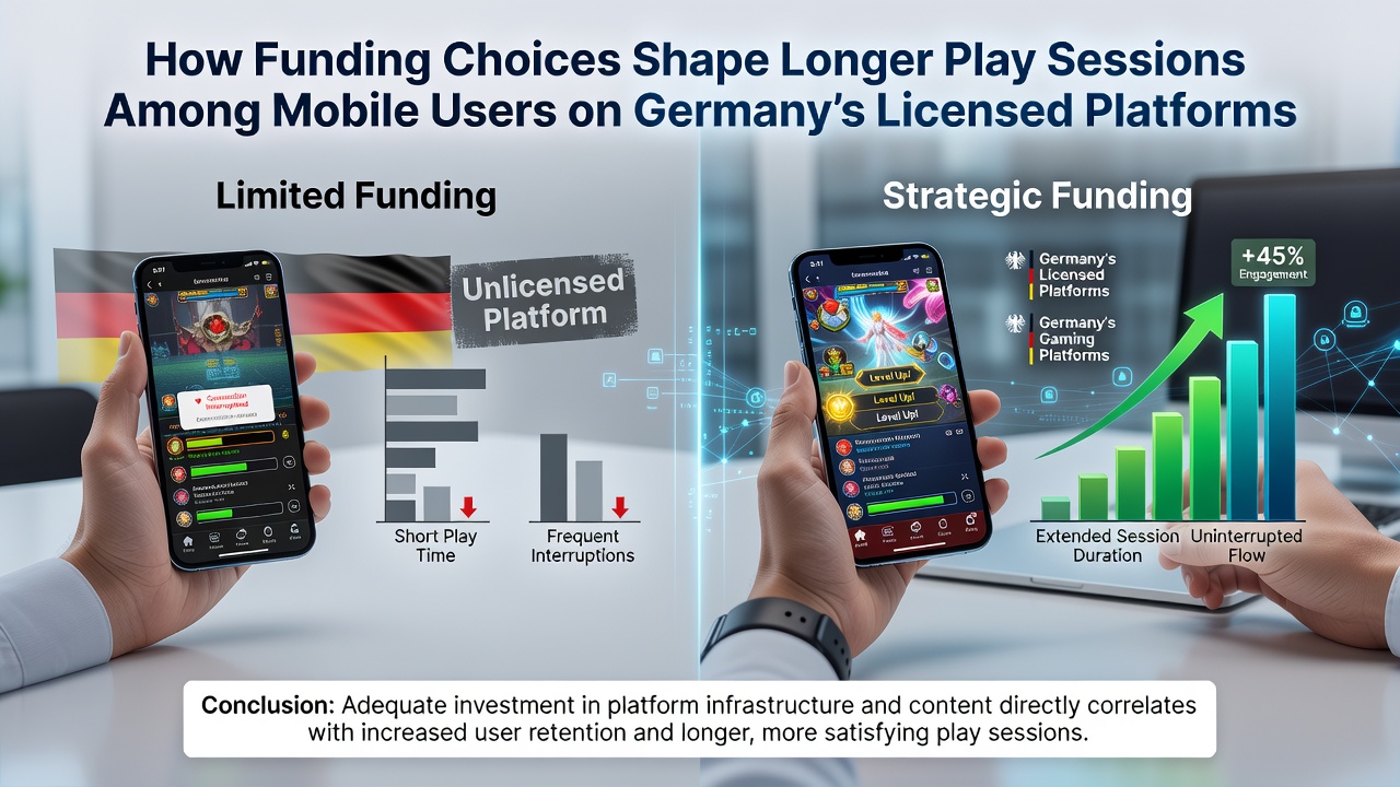 Datenvisualisierung zeigt Zusammenhang zwischen Zahlungsoptionen und verlängerten mobilen Spielzeiten auf deutschen Plattformen